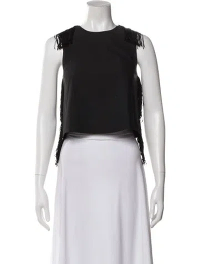 Pre-owned Derek Lam Crew Neck Sleeveless Top In Black