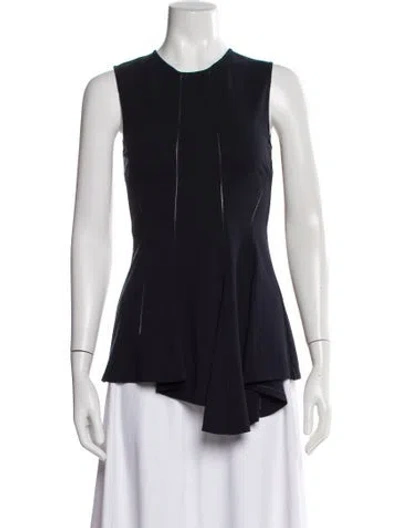 Pre-owned Derek Lam Crew Neck Sleeveless Top In Blue