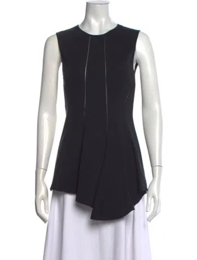 Pre-owned Derek Lam Crew Neck Sleeveless Top In Blue