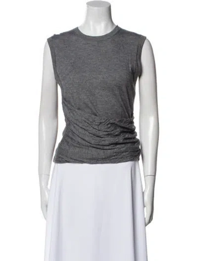 Pre-owned Derek Lam Crew Neck Sleeveless Top In Gray