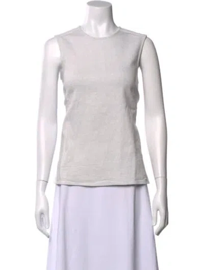 Pre-owned Derek Lam Crew Neck Sleeveless Top In Gray