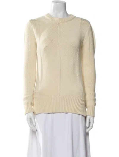 Pre-owned Derek Lam Crew Neck Sweater In White