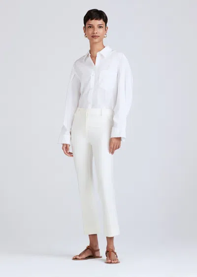 Derek Lam Crosby Crop Flare Trouser In White