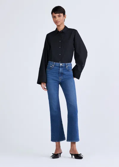 Derek Lam Crosby High Rise Crop Flare Jeans In Blue