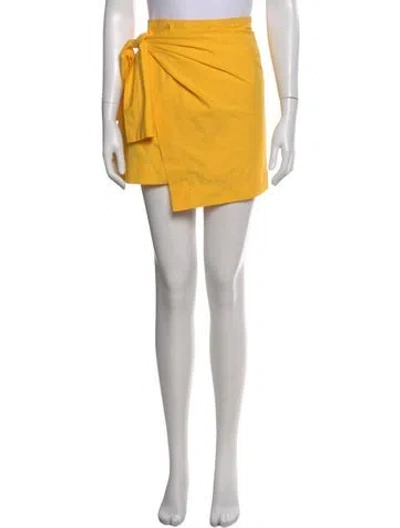 Pre-owned Derek Lam Cutout Accent Mini Skirt In Yellow