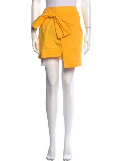 Pre-owned Derek Lam Cutout Accent Mini Skirt In Yellow