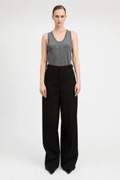 Derek Lam Cyndi Wide Leg Trouser In Black