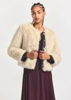 Derek Lam Emerise Plush Coat In Neutral