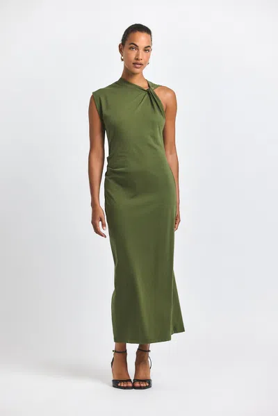 Derek Lam Evelise Assymmetric Embellished Twist Dress