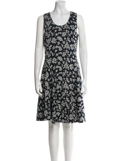 Pre-owned Derek Lam Floral Print Knee-length Dress In Blue