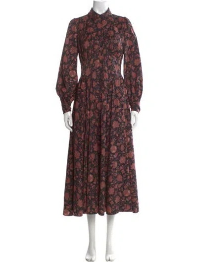 Pre-owned Derek Lam Floral Print Long Dress In Multi