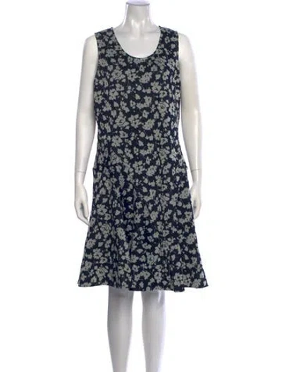 Pre-owned Derek Lam Floral Print Midi Length Dress In Blue