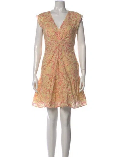 Pre-owned Derek Lam Floral Print Mini Dress In Neutral