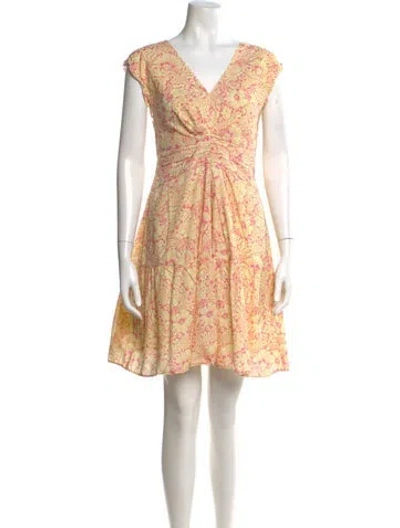 Pre-owned Derek Lam Floral Print Mini Dress In Neutral