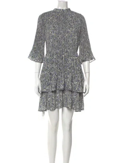 Pre-owned Derek Lam Floral Print Mini Dress W/ Tags In Green