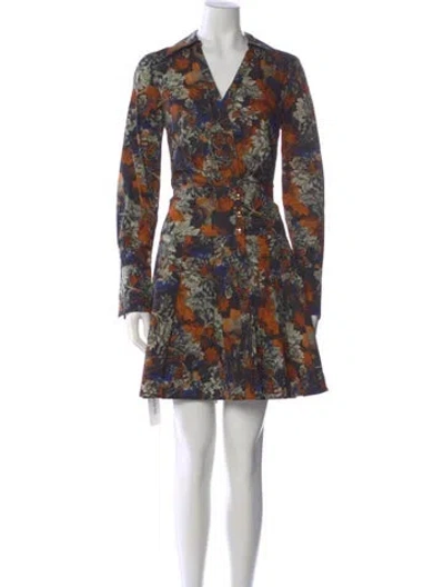 Pre-owned Derek Lam Floral Print Mini Dress W/ Tags In Multi