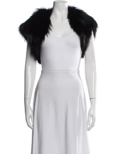 Pre-owned Derek Lam Fox Fur Jacket In Black