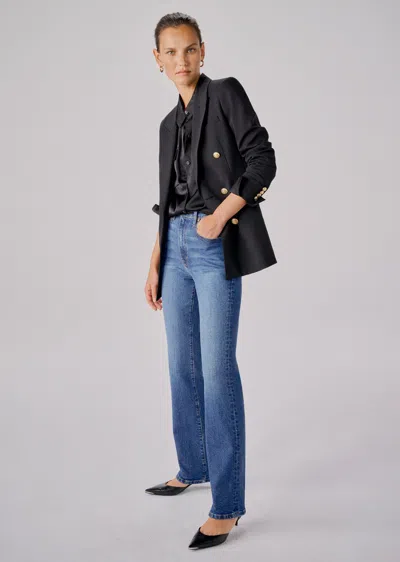 Derek Lam Frankie High Rise Straight Jeans In Blue