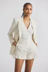 Derek Lam Freja Tonal Stripe Stretch Linen Short