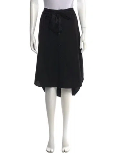 Pre-owned Derek Lam Fringe Trim Accent Knee-length Skirt In Black