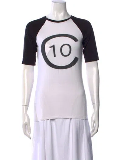 Pre-owned Derek Lam Graphic Print Crew Neck T-shirt In Multi