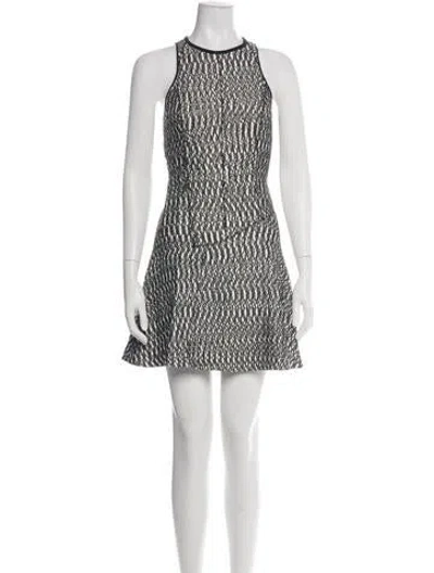 Pre-owned Derek Lam Graphic Print Mini Dress In Black