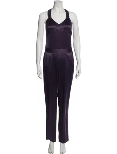 Pre-owned Derek Lam Halterneck Jumpsuit In Purple