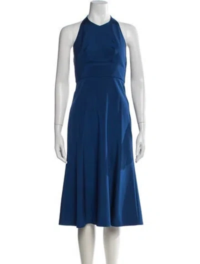 Pre-owned Derek Lam Halterneck Midi Length Dress In Blue