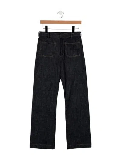 Pre-owned Derek Lam High-rise Straight Leg Jeans In Blue