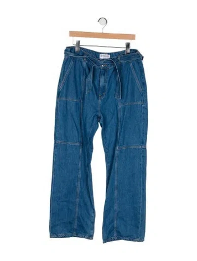 Pre-owned Derek Lam High-rise Wide Leg Jeans In Blue