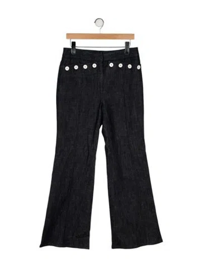 Pre-owned Derek Lam High-rise Wide Leg Jeans In Blue