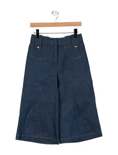 Pre-owned Derek Lam High-rise Wide Leg Jeans In Blue