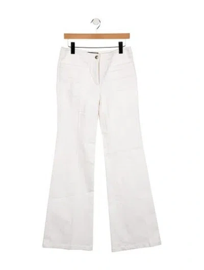 Pre-owned Derek Lam High-rise Wide Leg Jeans In White