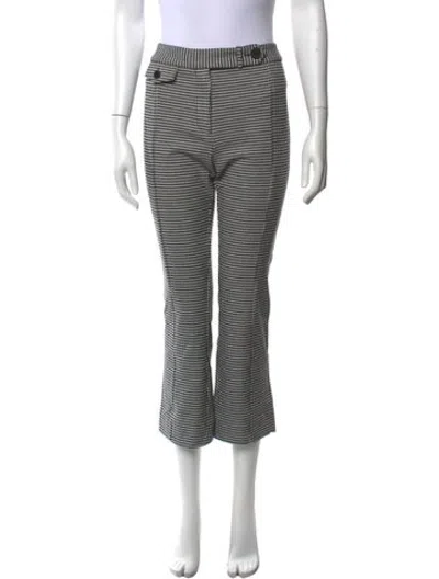 Pre-owned Derek Lam Houndstooth Print Flared Pants W/ Tags In Black