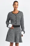 Derek Lam Imogen Herringbone Knit Mini Skirt In Black