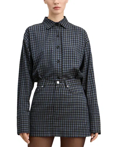 Derek Lam Jacob Mini Plaid Mini Skirt In Black