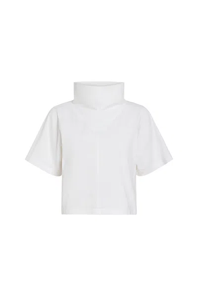 Derek Lam Jonathan Cotton Jersey Funnel Neck Tee
