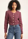 Derek Lam Juliette Tweed Jacket In Red