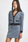 Derek Lam Ky Stretch Tweed Cardigan Jacket