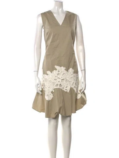 Pre-owned Derek Lam Lace Pattern Mini Dress In Neutrals