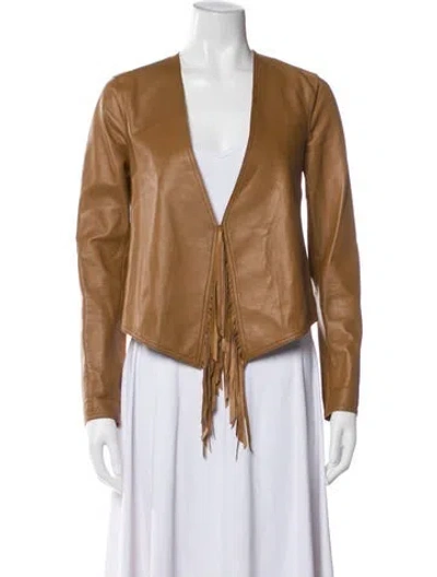 Pre-owned Derek Lam Lamb Leather Jacket In Brown