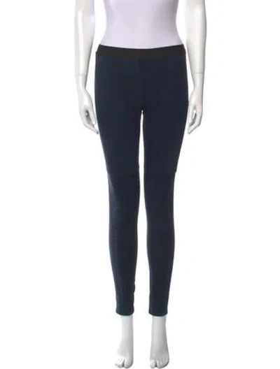 Pre-owned Derek Lam Lambskin Skinny Leg Pants In Blue