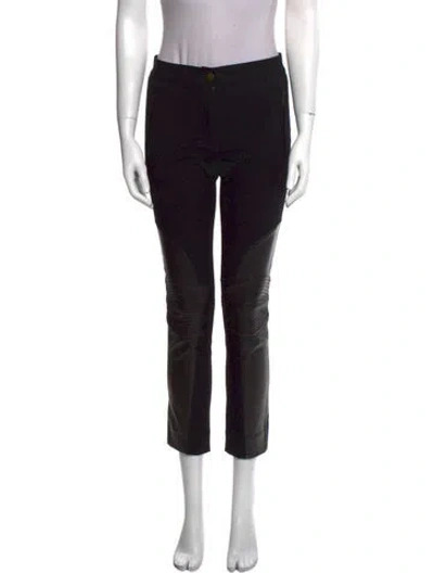 Pre-owned Derek Lam Lambswool Straight Leg Pants In Black