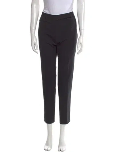 Pre-owned Derek Lam Lambswool Straight Leg Pants In Black