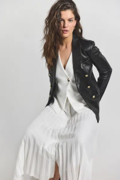 Derek Lam Lauren Mixed Media Dress In Black