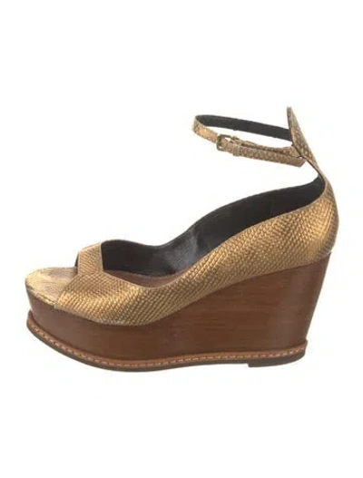 Pre-owned Derek Lam Leather Animal Print Sandals In Multi