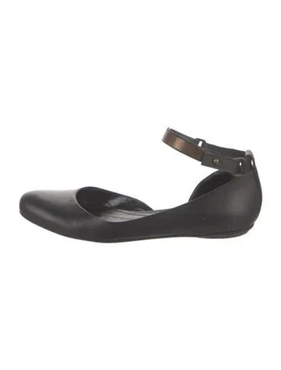 Pre-owned Derek Lam Leather Ballet Flats In Black
