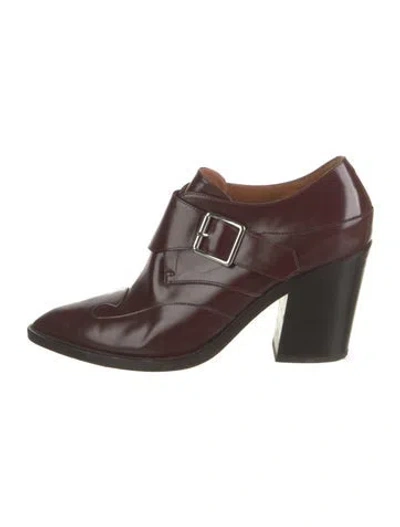 Pre-owned Derek Lam Leather Boots In Burgundy