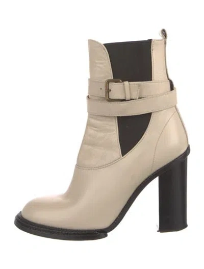 Pre-owned Derek Lam Leather Chelsea Boots In Neutral