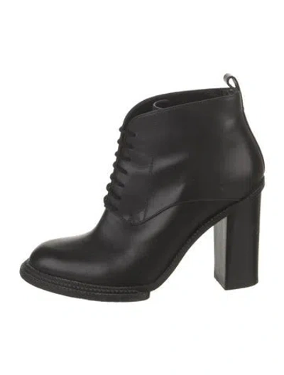 Pre-owned Derek Lam Leather Lace-up Boots In Black